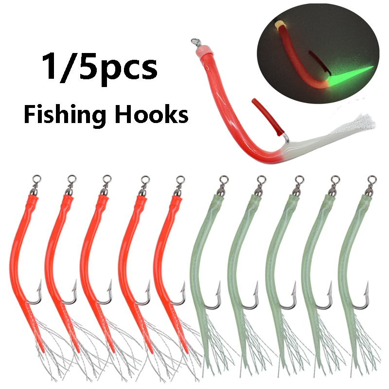 1/5Pcs CodfishFishing Eel Tube - Fishing Hook Offset 리뷰 및 가격