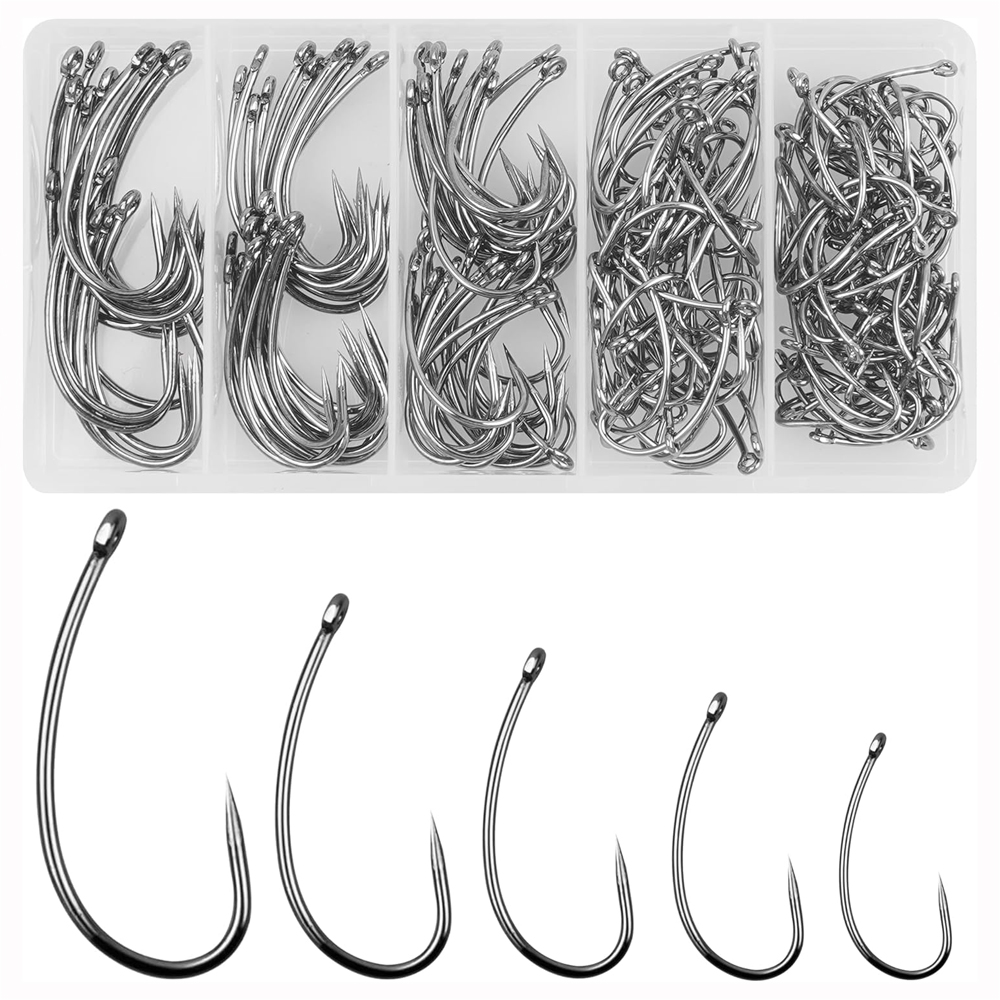180PCS Barbless Fishing Hooks  - Fishing Hook Circle 리뷰 및 가격