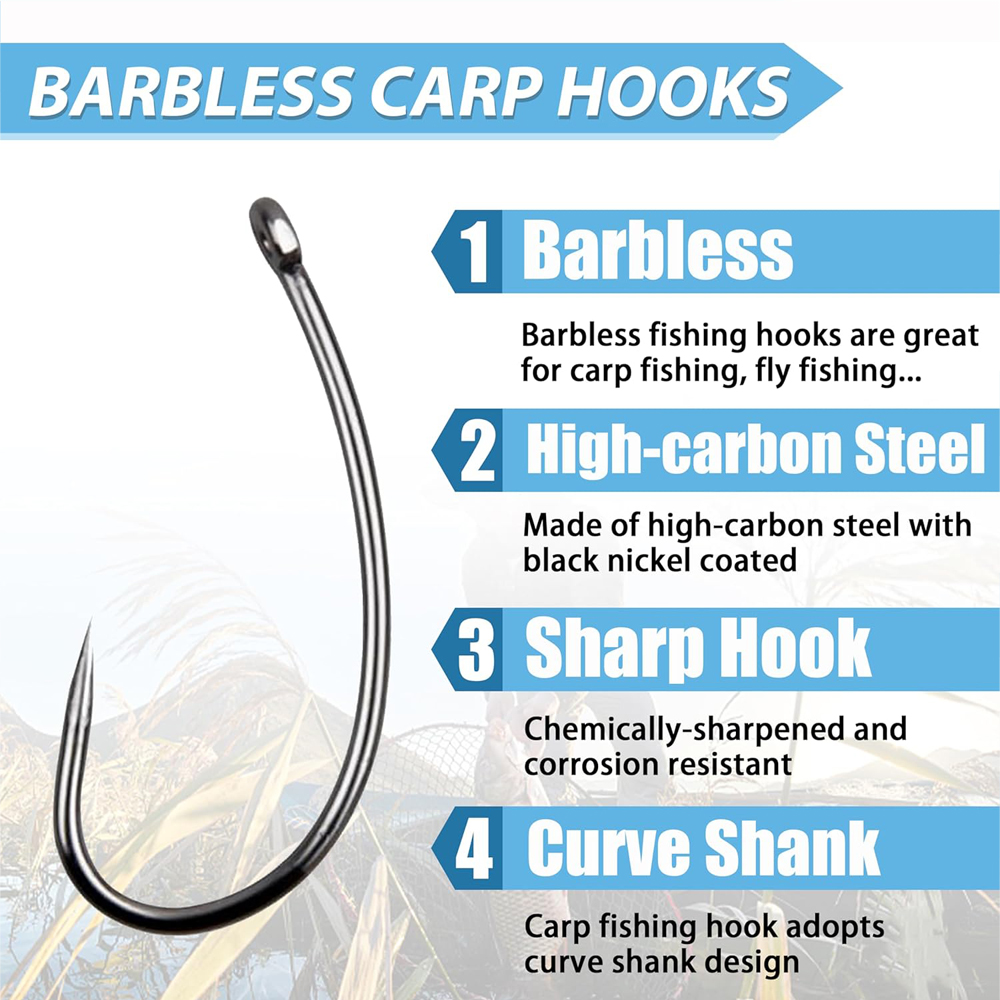 180PCS Barbless Fishing Hooks  - Fishing Hook Circle 리뷰 및 가격