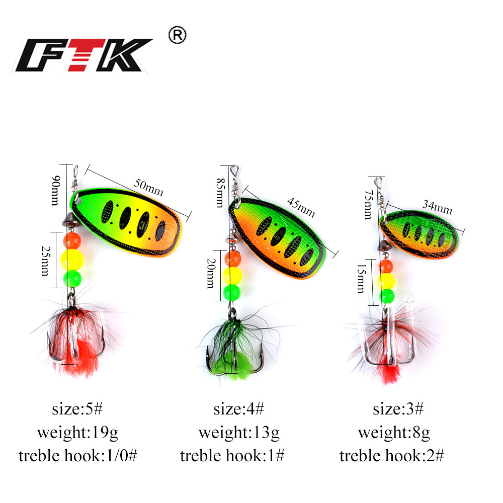 FTK Metal Fishing Lure Spinner - Fishing Hook Treble 리뷰 및 가격