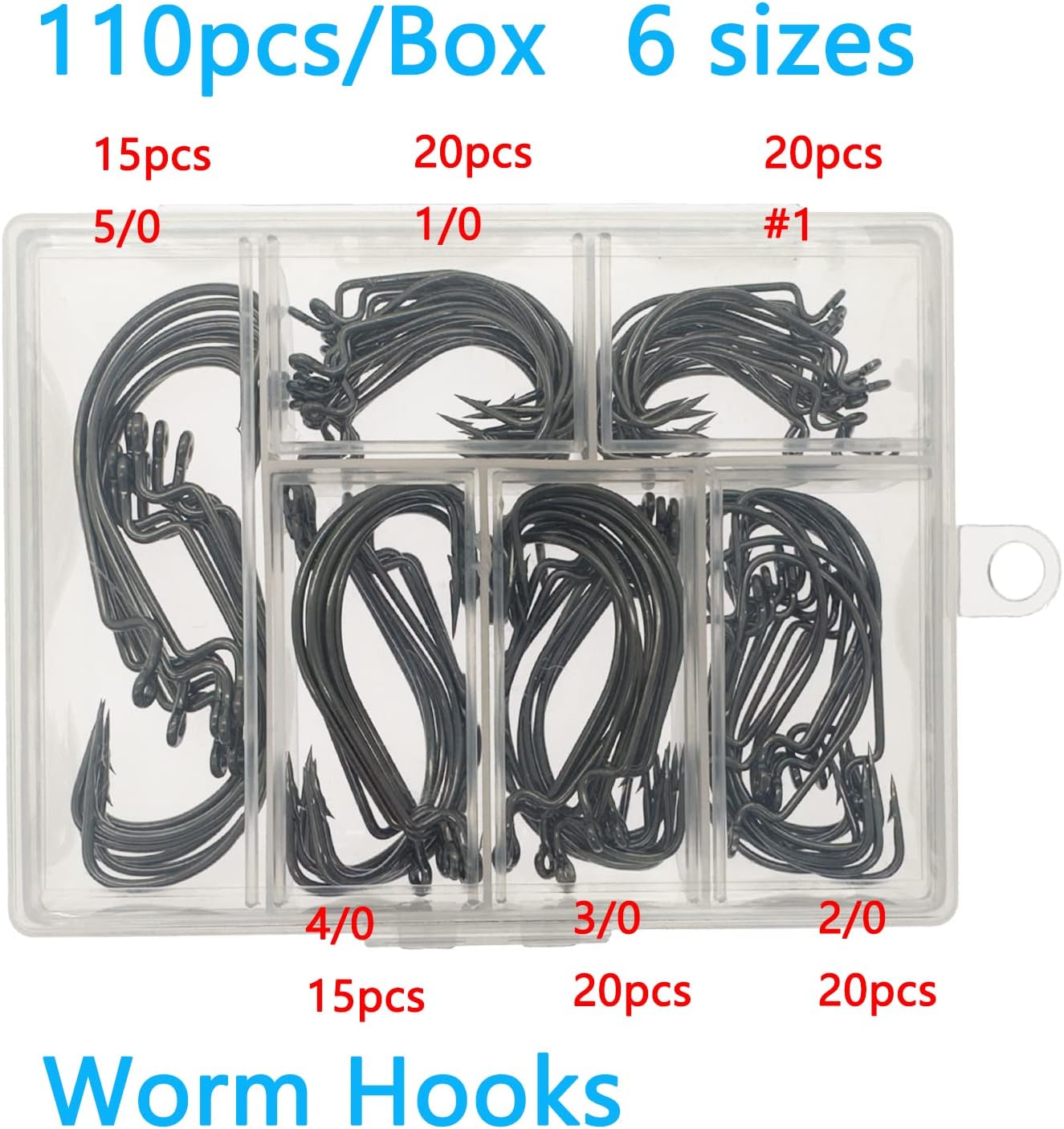 110pcs Bass Fishing Hooks Set, - Fishing Hook Offset 리뷰 및 가격