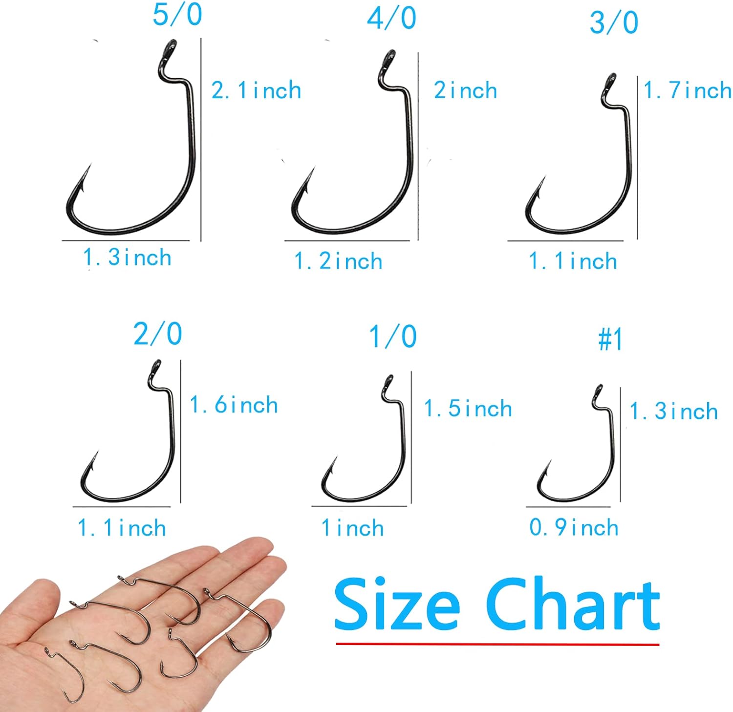 110pcs Bass Fishing Hooks Set, - Fishing Hook Offset 리뷰 및 가격
