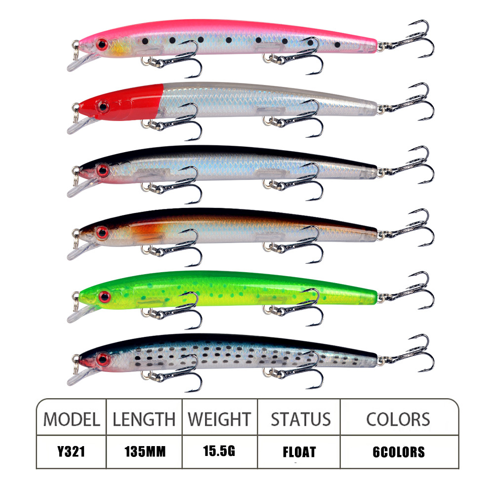 Minnow Fishing Lure 13.5cm 15. - Fishing Hook Treble 리뷰 및 가격