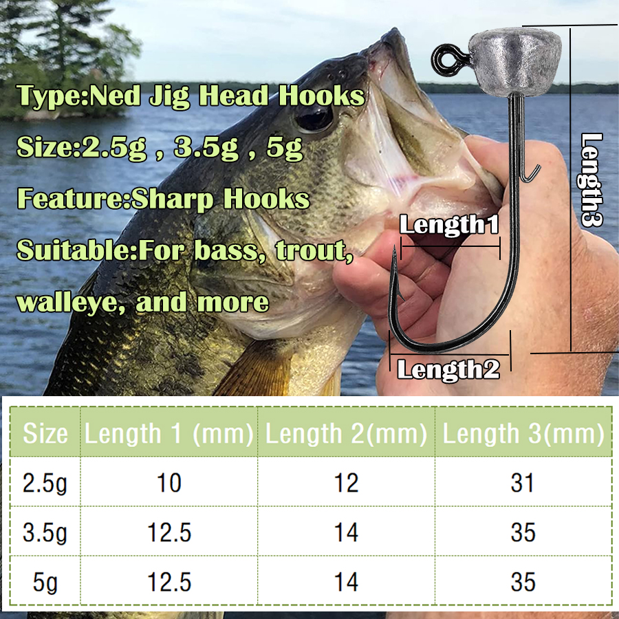 Mushroom Head Fishing Rigs Jig - Fishing Hook Weedless 리뷰 및 가격