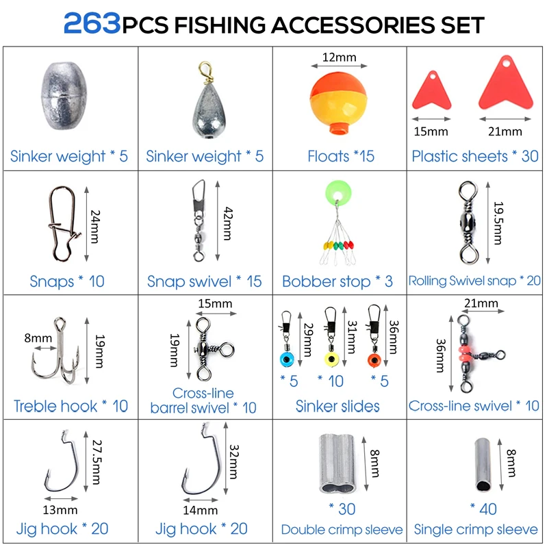 263pcs Outdoor Fishing Accesso - Fishing Hook Jig 리뷰 및 가격