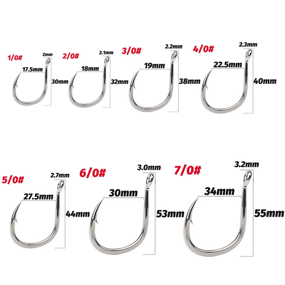 10PCS Big Fish Hook 1/0-7/0 Su - Fishing Hook Circle 리뷰 및 가격