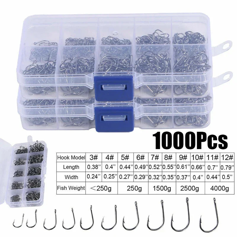 50-1600Pcs/BoxFishing Hooks Ca - Fishing Hook Assortment 리뷰 및 가격