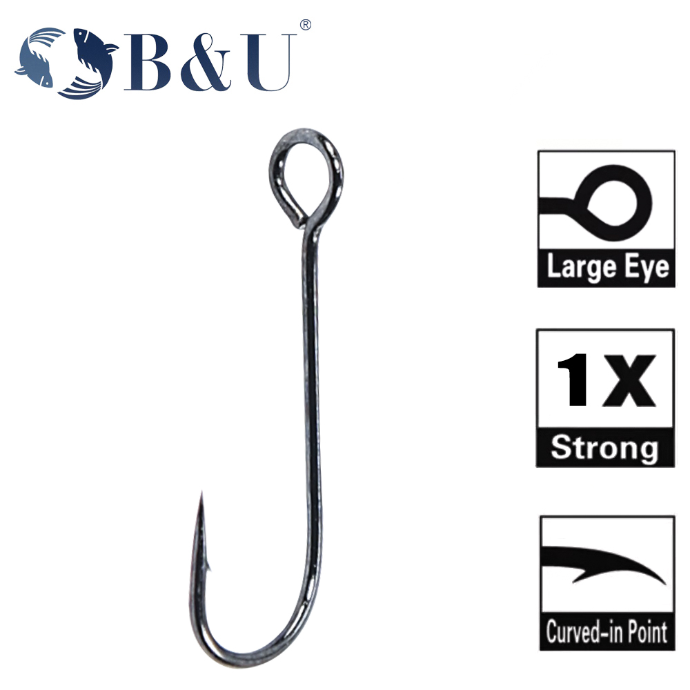 B&U 20pcs Fishing hook big eye - Fishing Hook Barbless 리뷰 및 가격