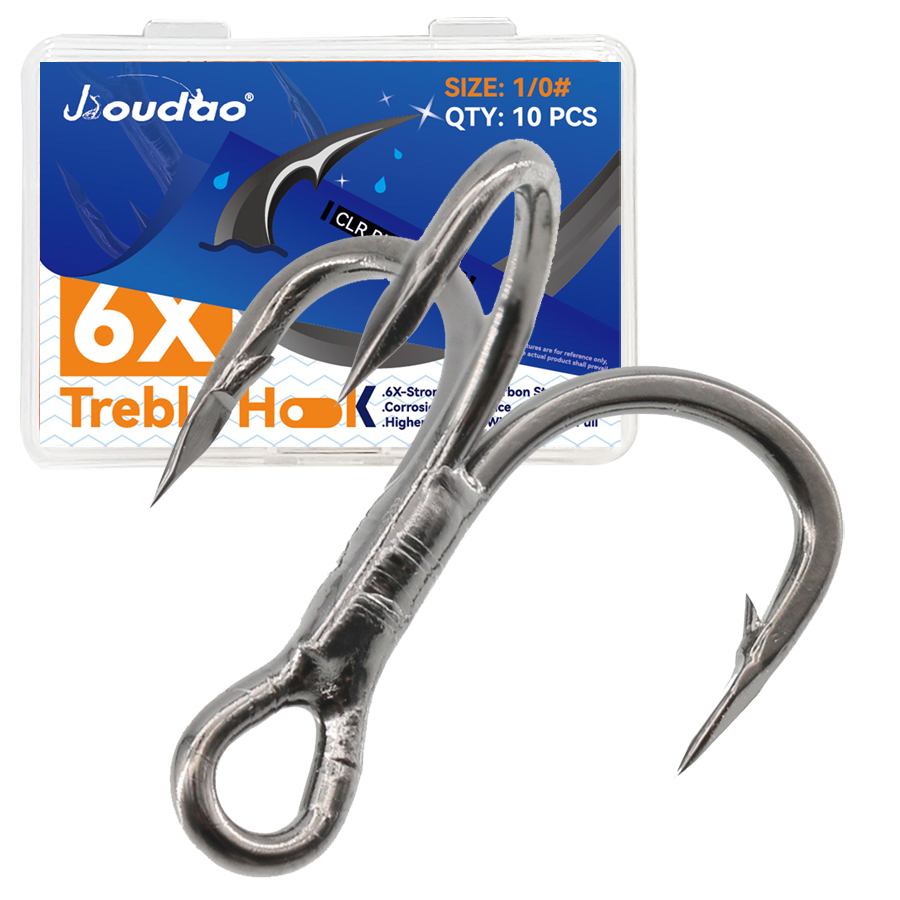 6X Fishing Treble Hook 10Pcs T - Fishing Hook Barbless 리뷰 및 가격
