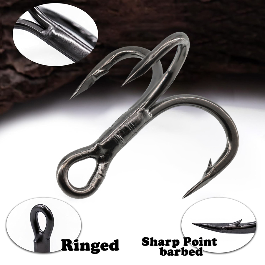 6X Fishing Treble Hook 10Pcs T - Fishing Hook Barbless 리뷰 및 가격