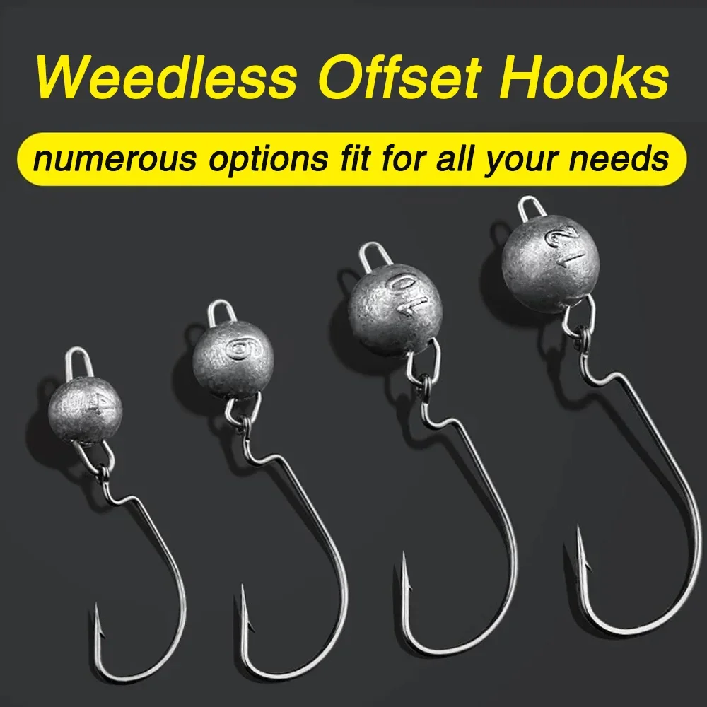 5Pcs Metal Jig Head Worm Hooks - Fishing Hook Offset 리뷰 및 가격