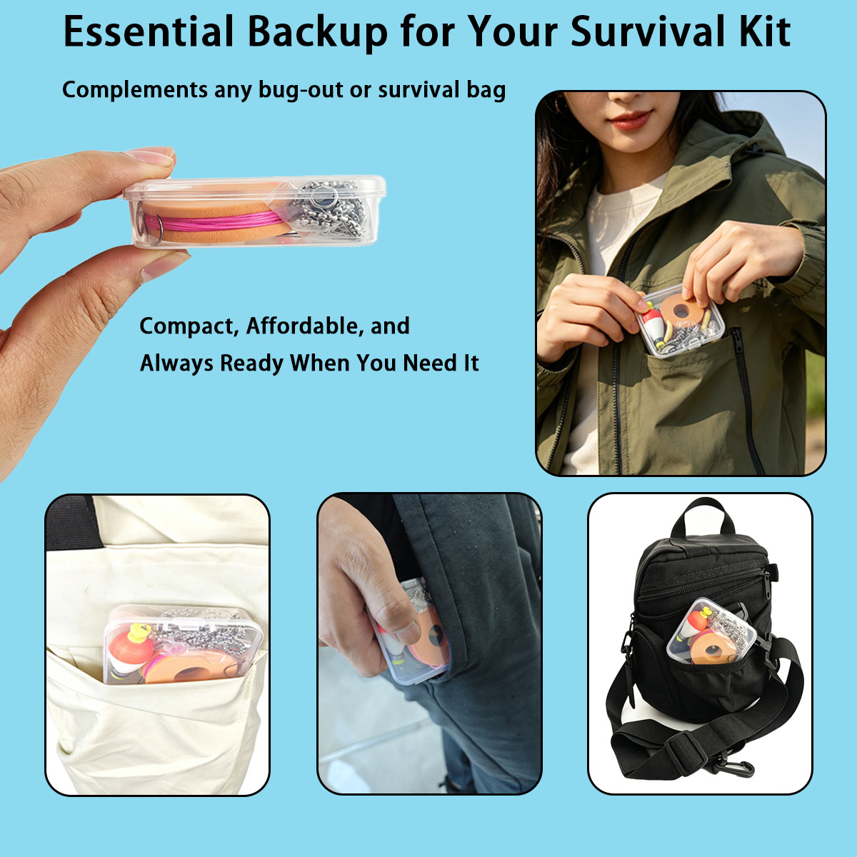Portable Emergency Fishing Gea - Fishing Hook Box 리뷰 및 가격