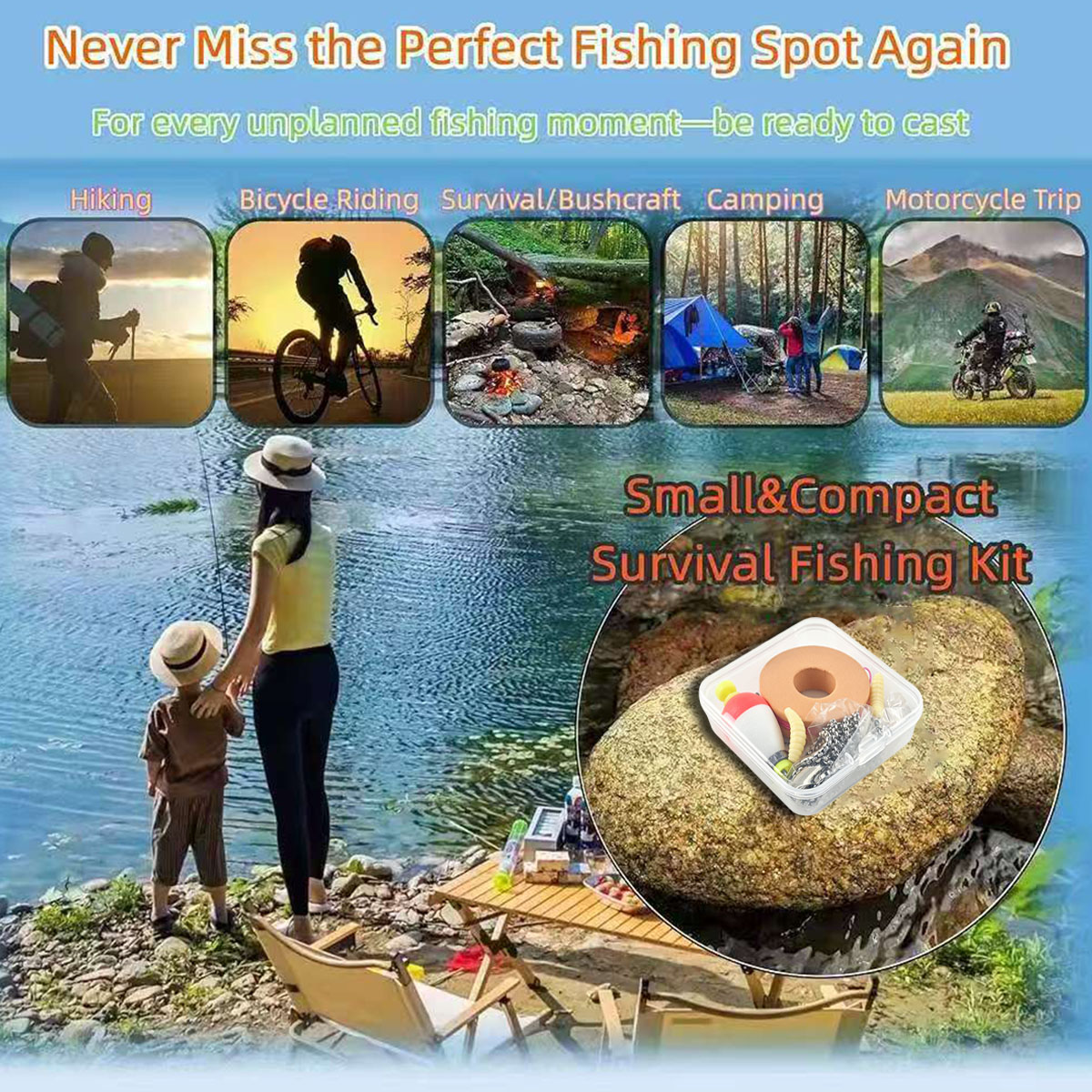 Portable Emergency Fishing Gea - Fishing Hook Box 리뷰 및 가격