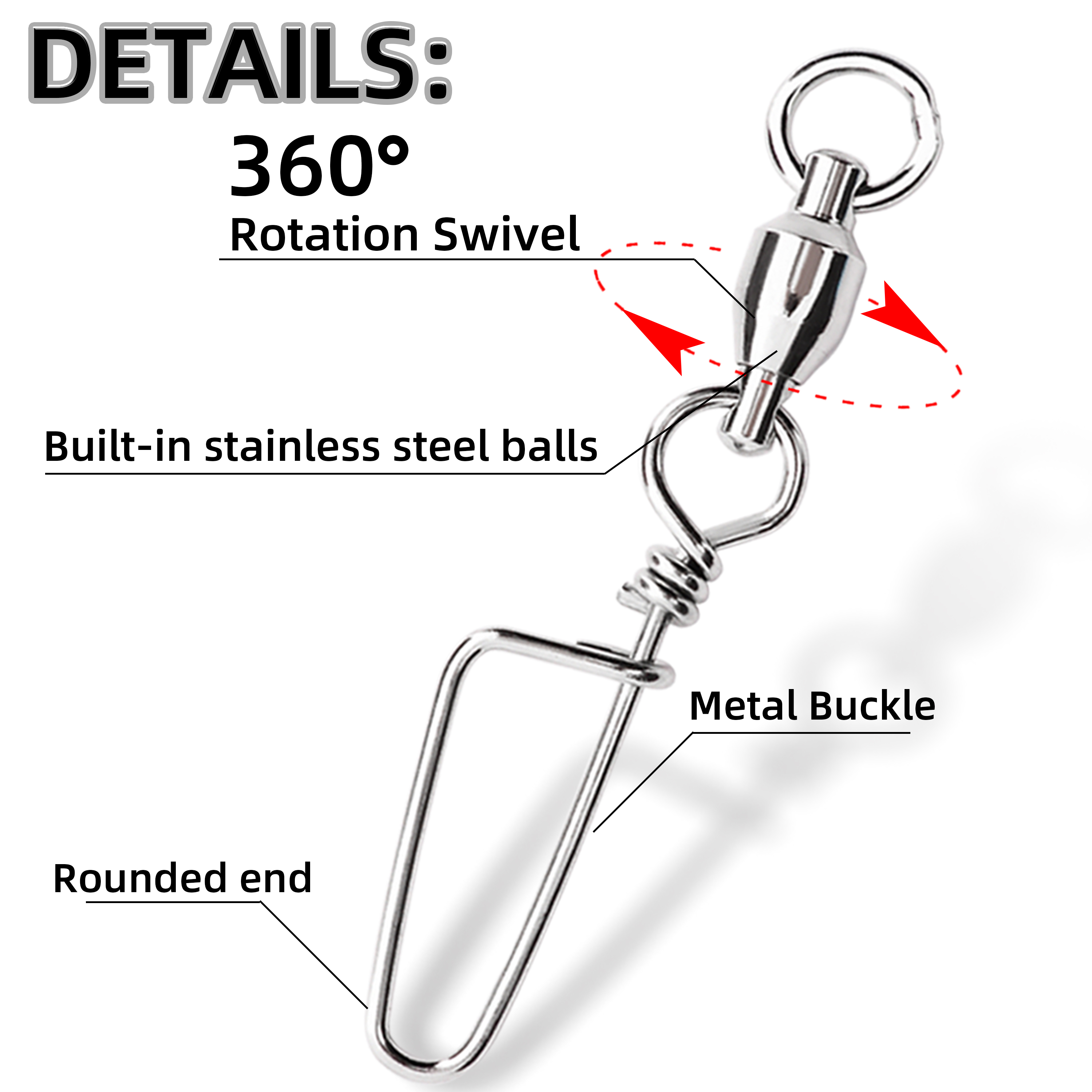 50pcs Fishing Ball Bearing Swi - Fishing Hook Box 리뷰 및 가격