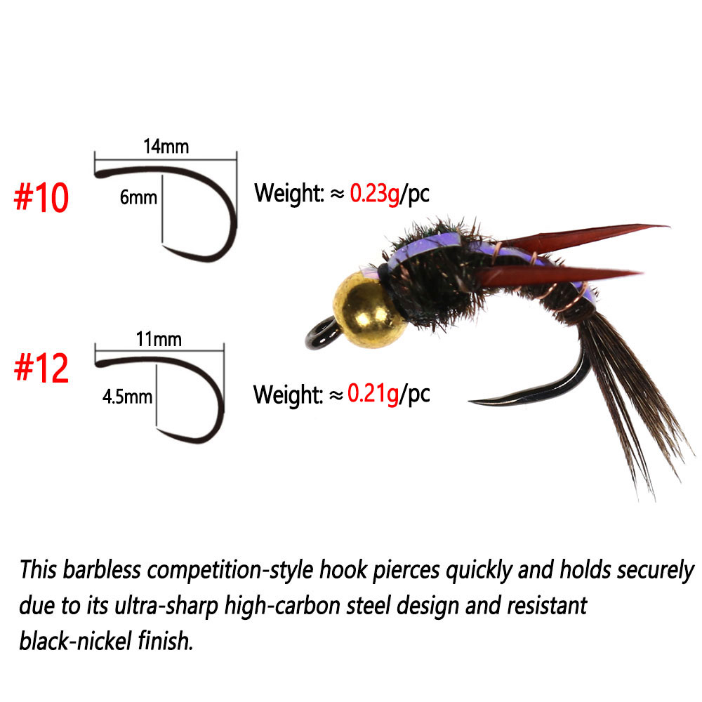 Bimoo 8pcs Brass Beadhead Evil - Fishing Hook Barbless 리뷰 및 가격