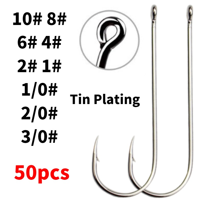 50pcs Long Shank Saltwater Cir - Fishing Hook Circle 리뷰 및 가격
