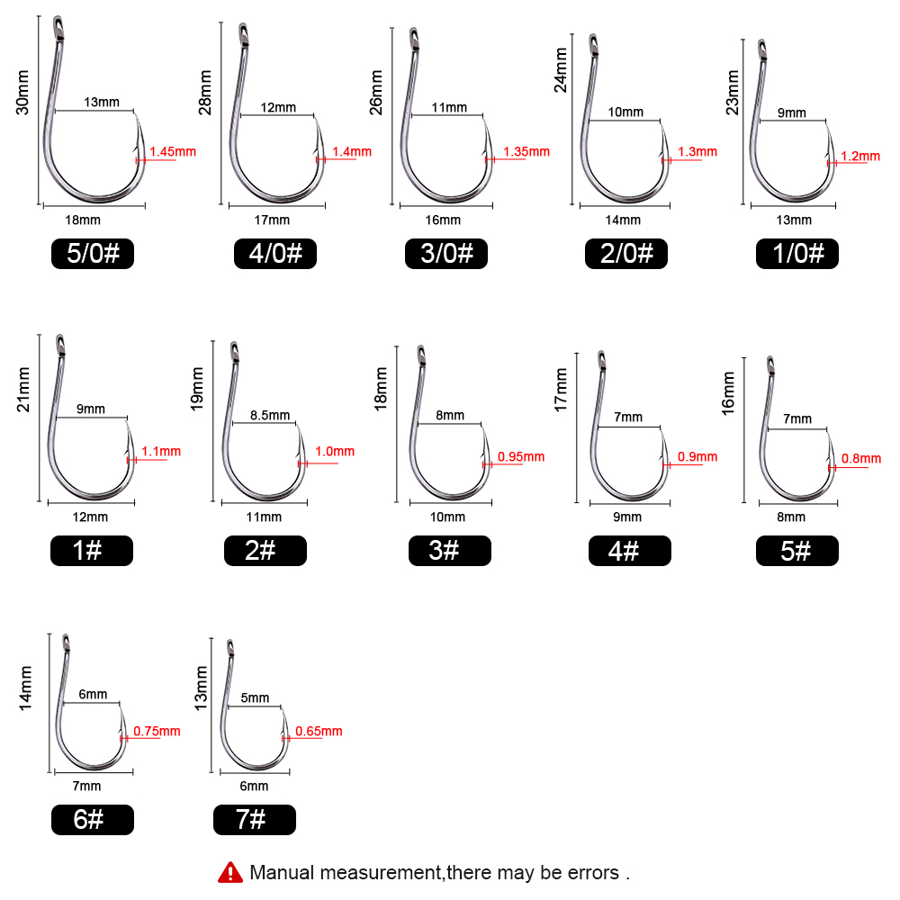 FTK 50-100Pcs/Box Fishing Hook - Fishing Hook Circle 리뷰 및 가격