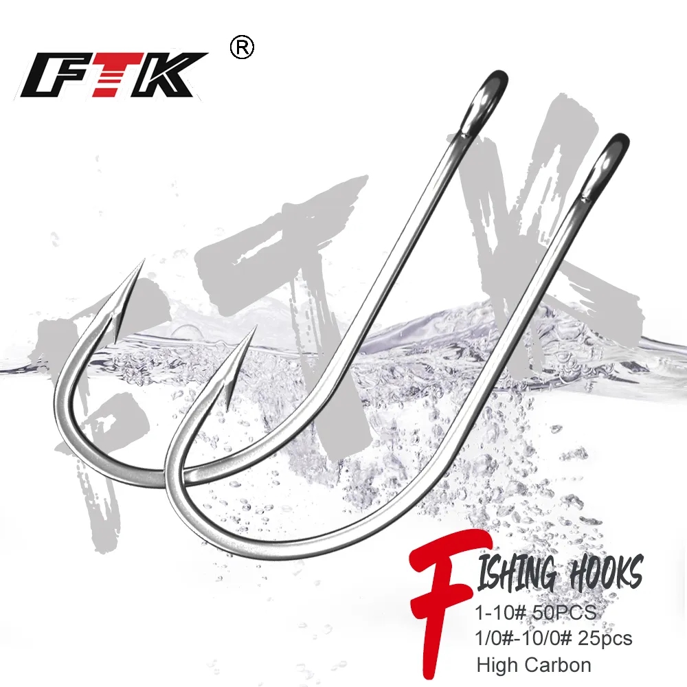 FTK Fishing Hooks 1-10#50PCS 1 - Fishing Hook Offset 리뷰 및 가격