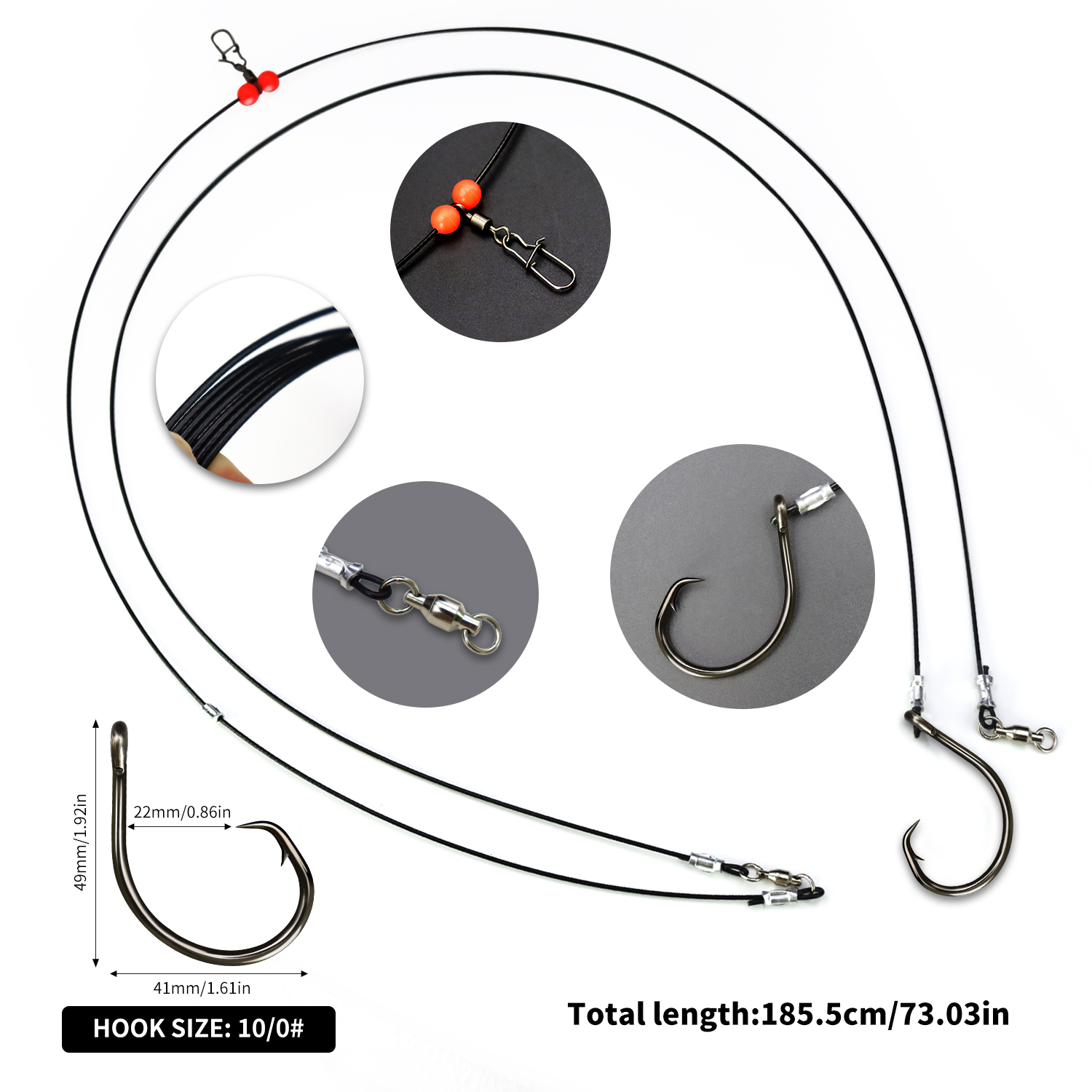ZYZHE 1pc Sea Fishing Rigs Wit - Fishing Hook Circle 리뷰 및 가격