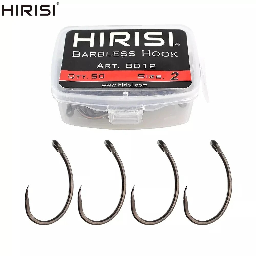 Hirisi 50pcs Coating High Carb - Fishing Hook Barbless 리뷰 및 가격